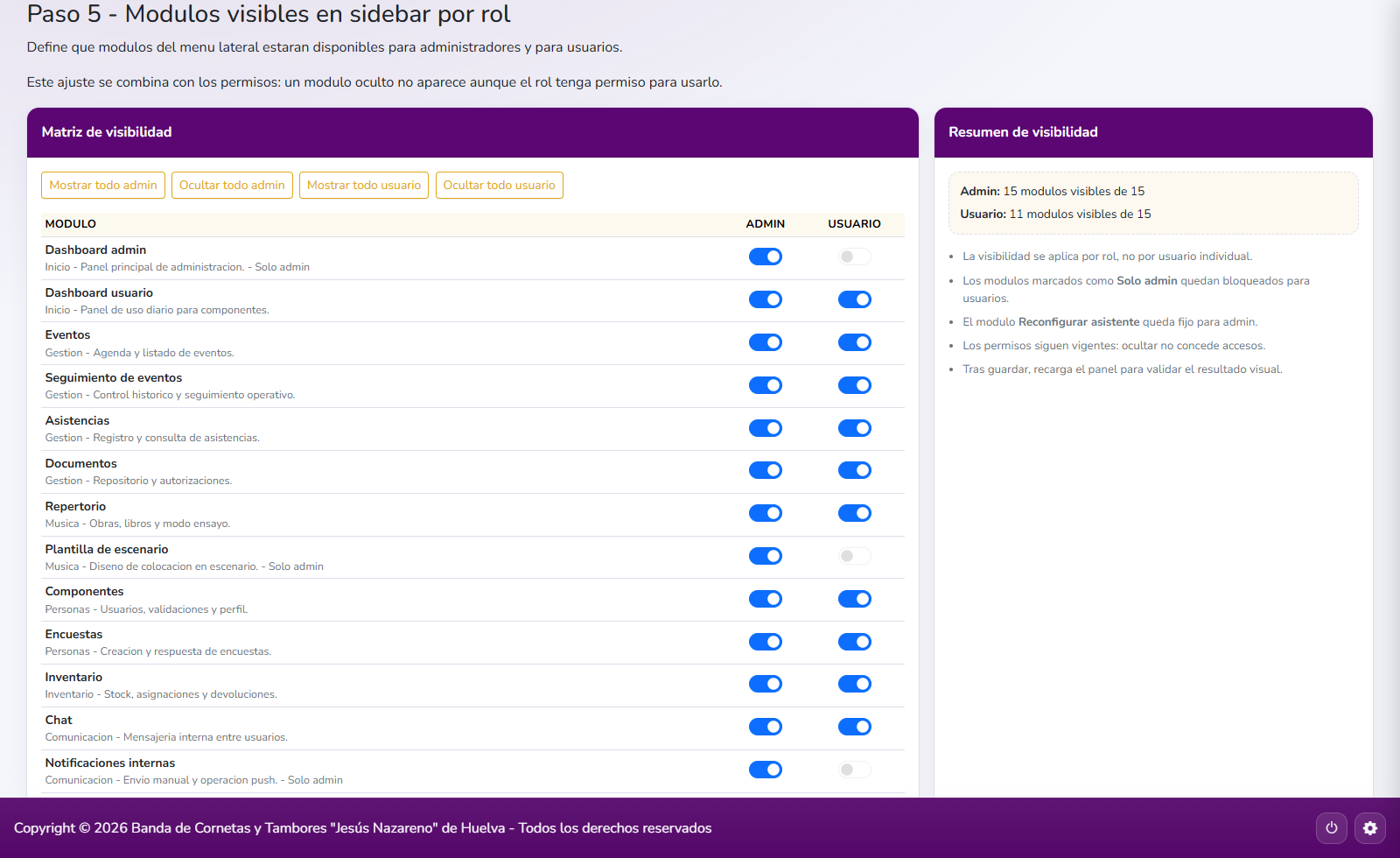 Seguridad por roles